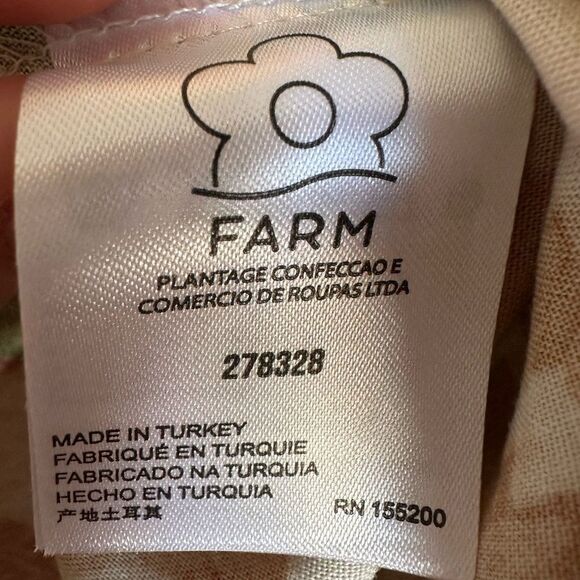 NWT FARM RIO FOR ANTHROPOLOGIE SIZE L midi skirt floral trapeze with pockets - Picture 6 of 12